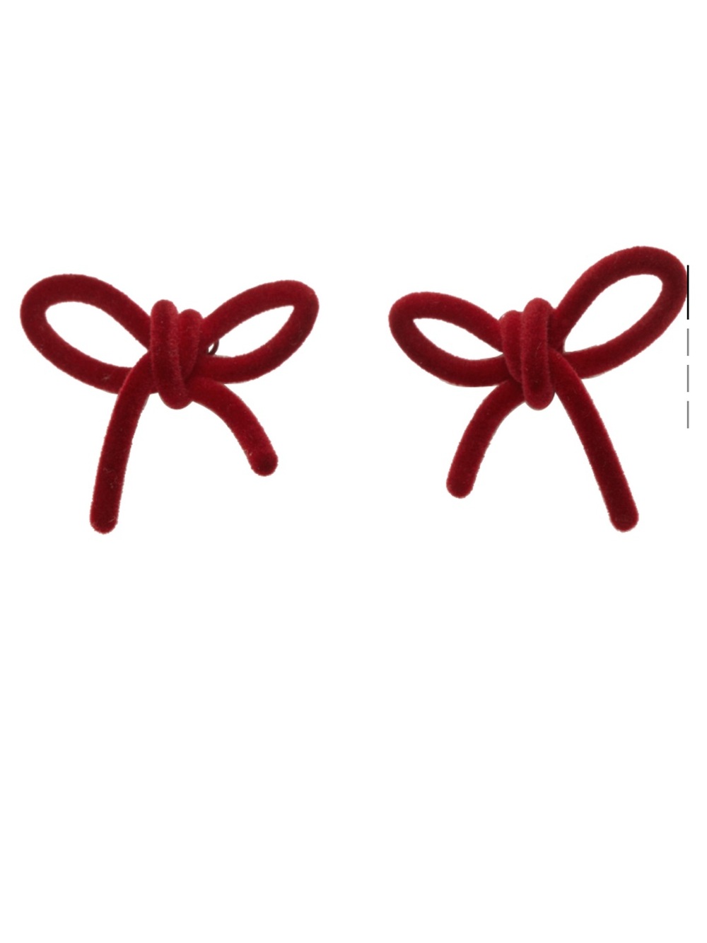 Shushu/tong YVMIN collaboration red velvet bow earrings